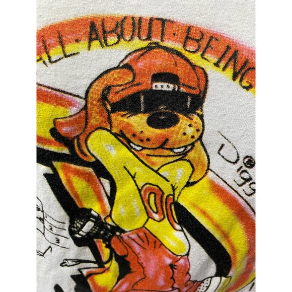 Vintage Hip Hop shirt Diggidy Dog A Sharp Production white shirt 2XL - Picture 10 of 12